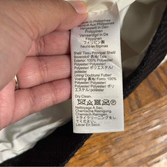 NEW J. Crew Factory Lady Tweed Jacket 14 Black White Gold Button Blazer Chic - Picture 11 of 16